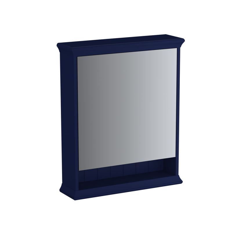 SpiegelschrankValarte LED-Spiegelschrank, 63 cm, 1 Tür, Türanschlag rechts, Stahlblau (Lack)