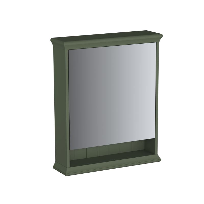 SpiegelschrankValarte LED-Spiegelschrank, 63 cm, 1 Tür Türanschlag links, Vintage Grün (Lack)