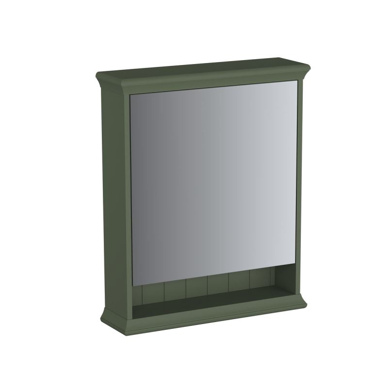 SpiegelschrankValarte LED-Spiegelschrank, 63 cm, 1 Tür Türanschlag rechts, Vintage Grün (Lack)