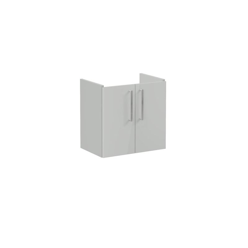 Waschtischunterschrank CompactRoot Flat Waschtischunterschrank Compact, mit 2 Türen, 56,5 cm, Perlgrau Hochglanz
