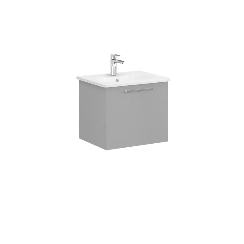 WaschtischunterschrankRoot Flat Waschtischunterschrank, mit 1 Vollauszug, 56,5 cm, Felsgrau Matt