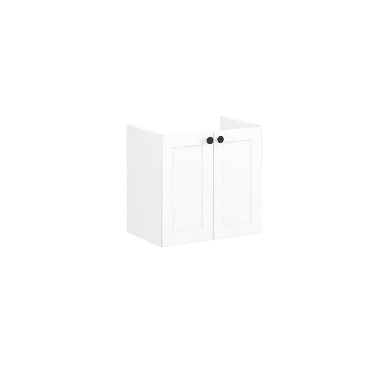 Waschtischunterschrank CompactRoot Classic Waschtischunterschrank Compact, mit 2 Türen, 56,5 cm, Weiß Matt