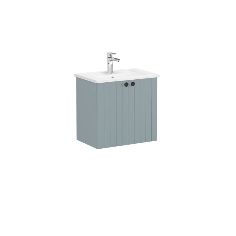 Waschtischunterschrank CompactRoot Groove Waschtischunterschrank Compact, mit 2 Türen, 56,5 cm, Fjordgrün Matt