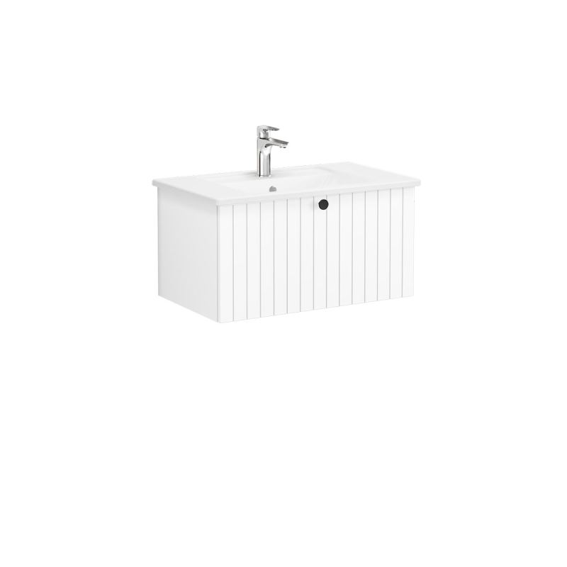 WaschtischunterschrankRoot Groove Waschtischunterschrank, mit 1 Vollauszug, 76,5 cm, Weiß Matt