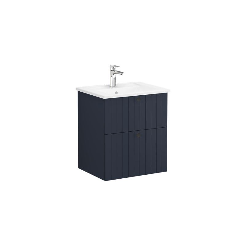 WaschtischunterschrankRoot Groove Waschtischunterschrank, mit 2 Vollauszügen, 56,5 cm, Dunkelblau Matt