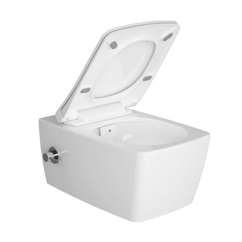 Wand-WC Set AquacareAquacare Wand-WC-Set Metropole, mit Bidetfunktion, mit integrierter Armatur, Weiß Hochglanz