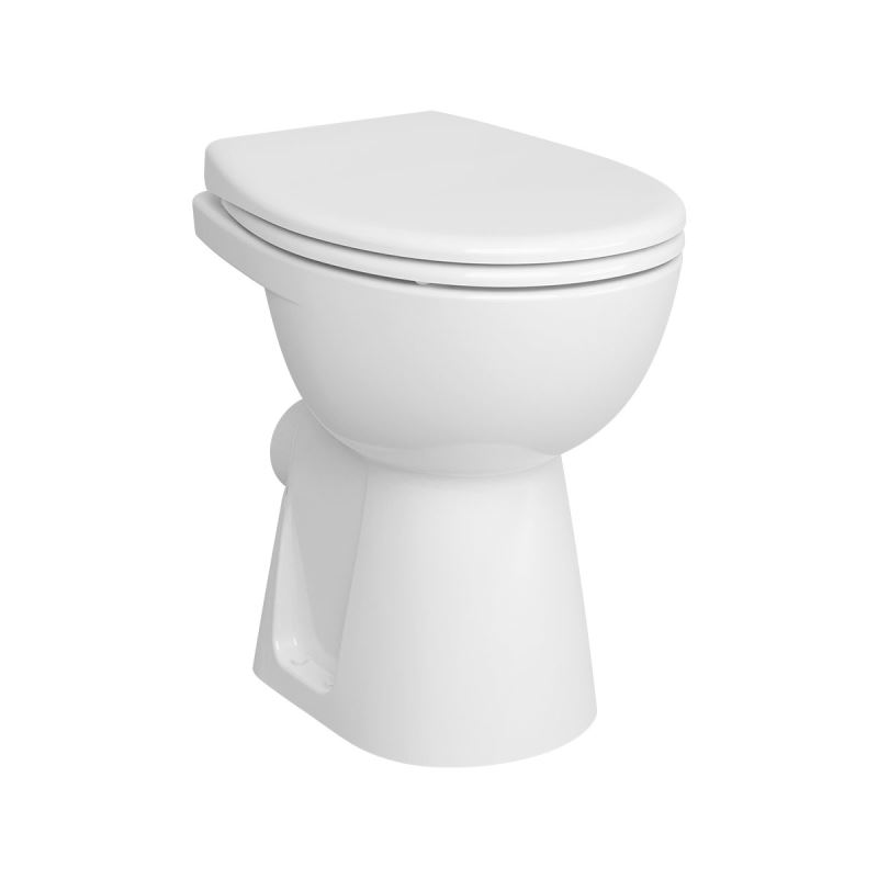 Stand-WC ohne SpülrandConforma Tiefspül-Stand-WC spülrandlos + 6 cm, Weiß Hochglanz mit Oberflächenveredelung VitrA Clean