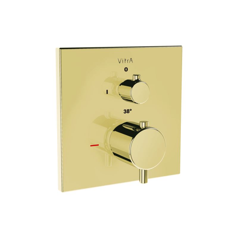 Thermostat-Einhebel-Brausearmatur V-Box UnterputzmontageRoot Square Brausethermostat V-Box, Unterputzmontage, Gold