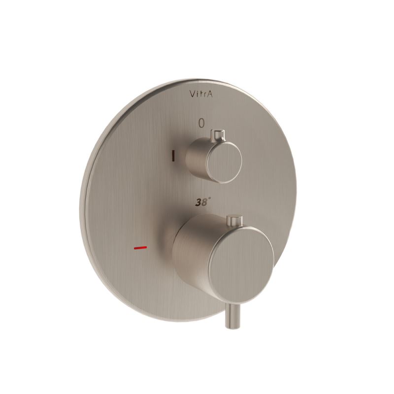 Thermostat-Einhebel-Brausearmatur V-Box UnterputzmontageOrigin Brausethermostat, Nickel gebürstet