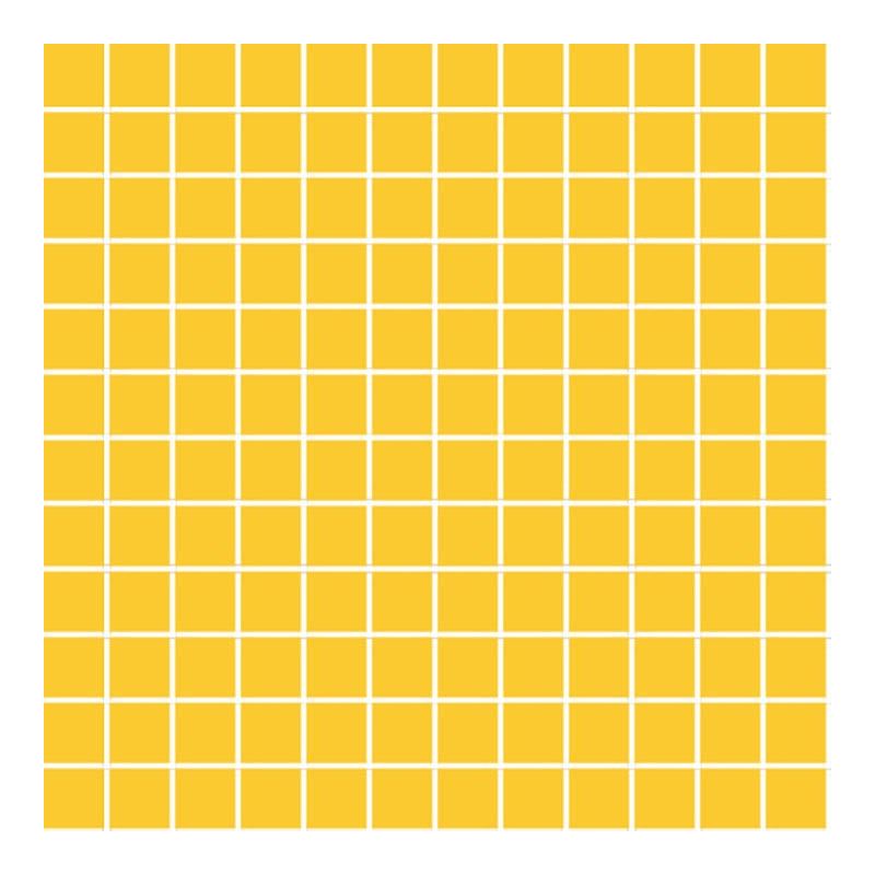 2.5x2.5 PRO Color Mosaik Gelb BrillantSchnitt Tile, Brillant