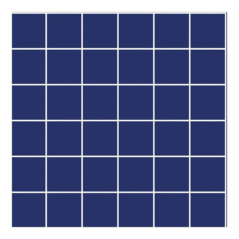 2.5x2.5 PRO Color Mosaik Kobalt Blau BrillantSchnitt Tile, Brillant