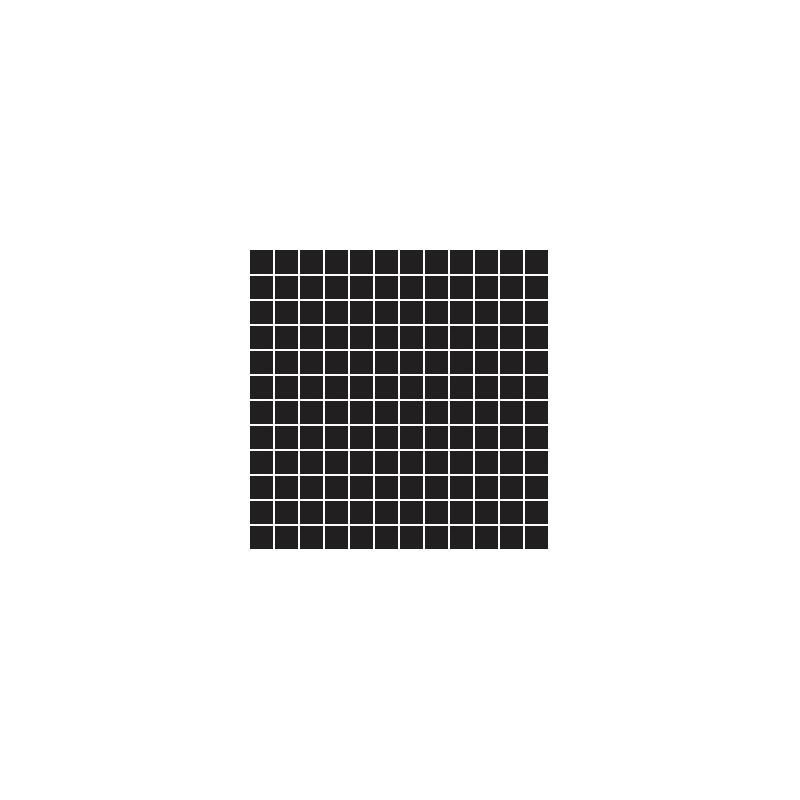 2.5x2.5 miniworx Mosaik RAL 0001500 Schwarz Brillant BrillanteSchnitt Tile, Brillant