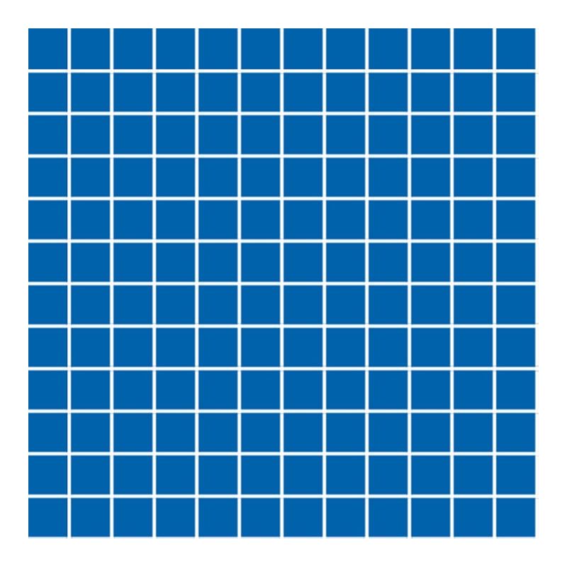 2.5x2.5 PRO Color Mosaik Blauer See BrillantSchnitt Tile, Brillant