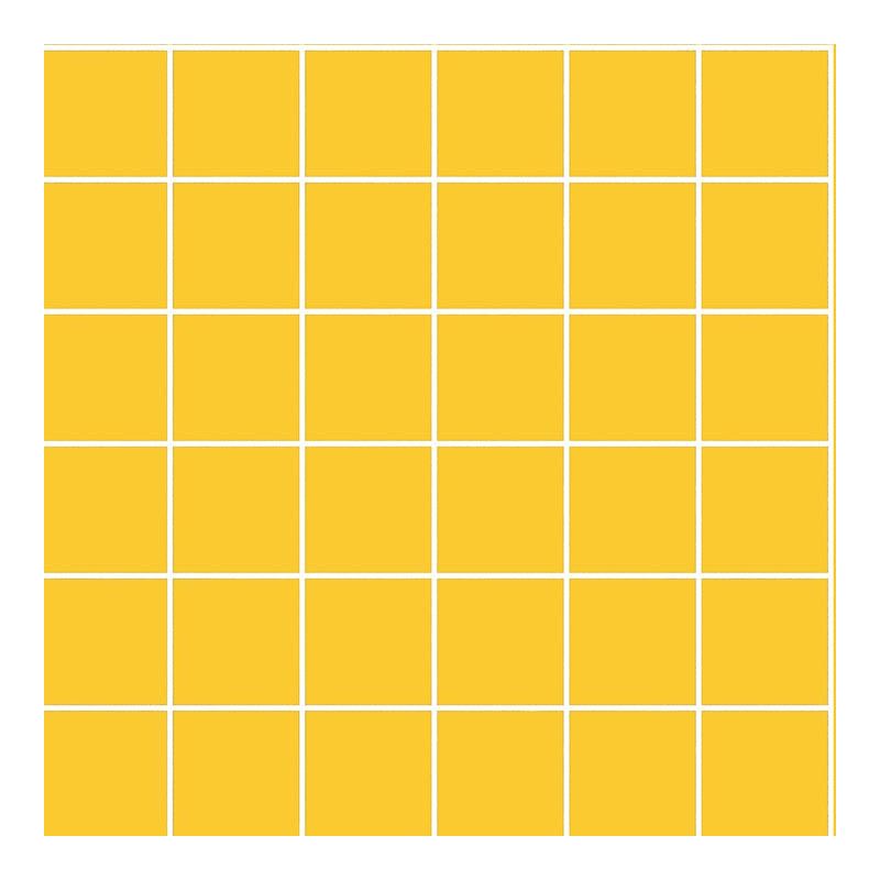 5x5 PRO Color Mosaik Gelb BrillantSchnitt Tile, Brillant