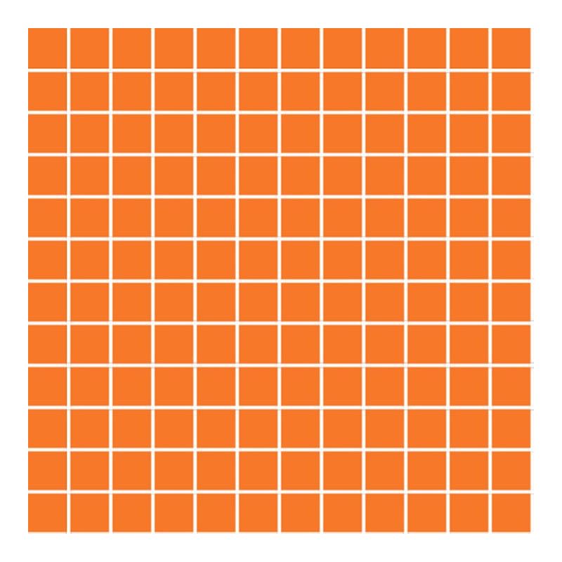 2.5x2.5 PRO Color Mosaik Orange MattSchnitt Flisen, Matt