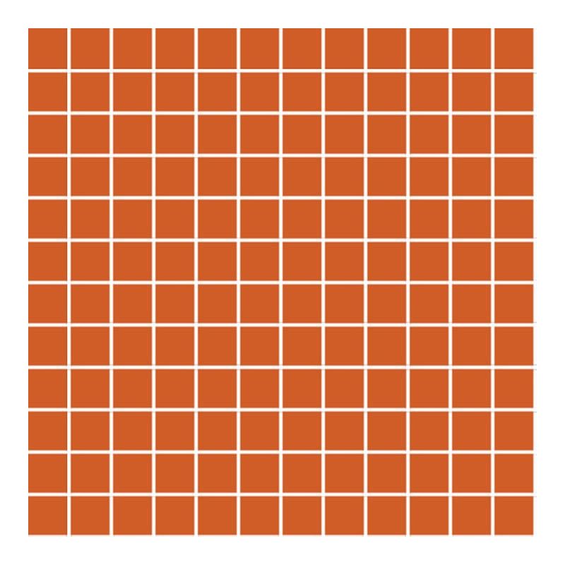 2.5x2.5 PRO Color Mosaik Orange BrillantSchnitt Tile, Brillant