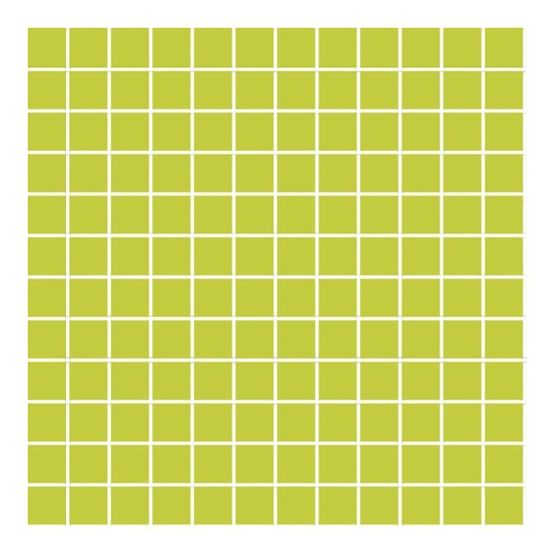 2.5x2.5 PRO Color Mosaik Lime Grün BrillantSchnitt Tile, Brillant