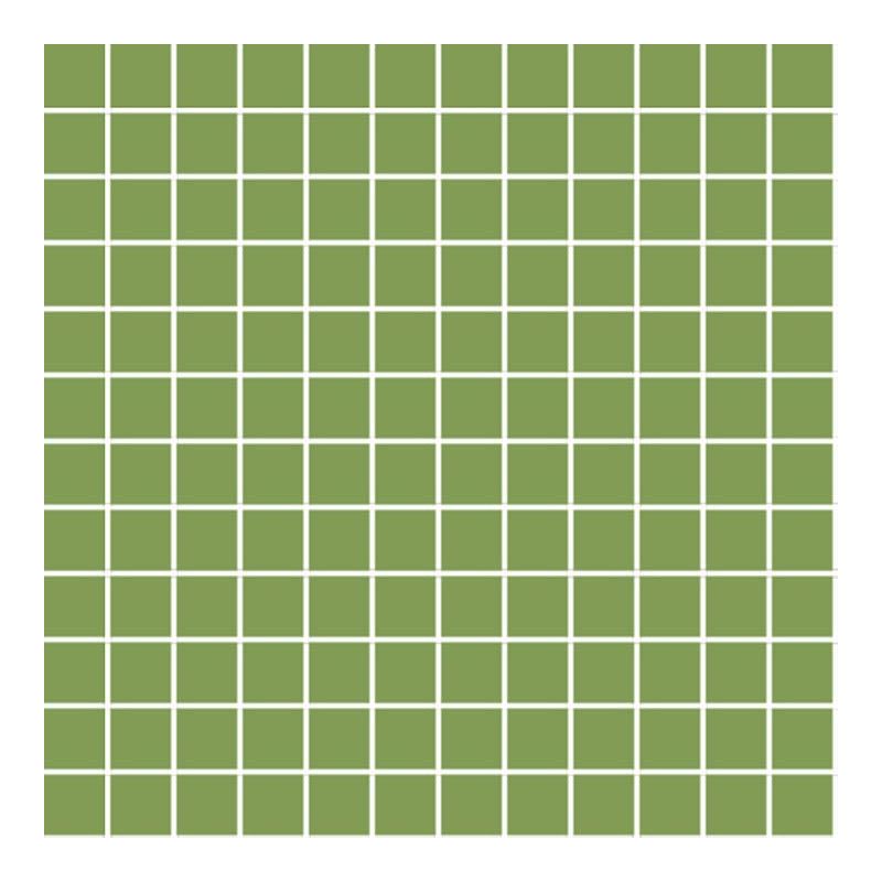 2.5x2.5 PRO Color Mosaik Grün BrillantSchnitt Tile, Brillant
