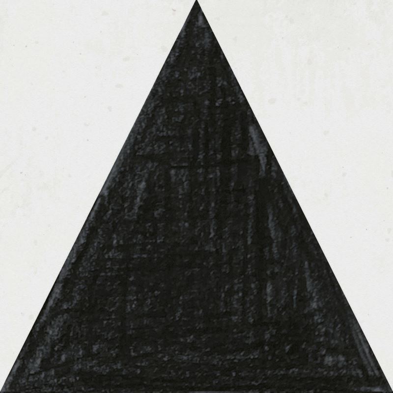 15x15 Atelier 01 Carrelage triangle (Positif) Schwarz MattPorzellanfliesen, Matt
