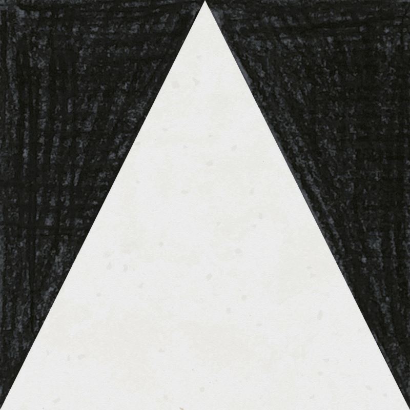 15x15 Atelier 01 Carrelage triangle (Négatif) Schwarz MattPorzellanfliesen, Matt